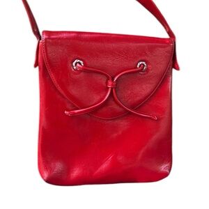Vintage Nautical Red patent leather shoulder bag hipi boho